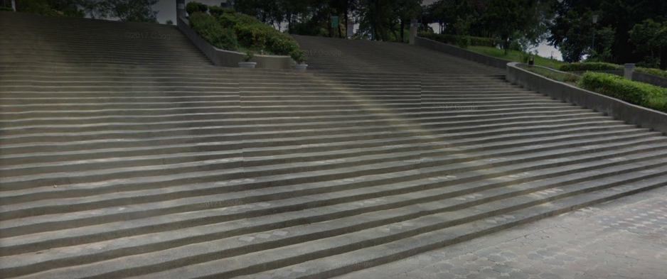 921震災紀念公園｜化廢墟為綠地,還有3D石虎造景階梯