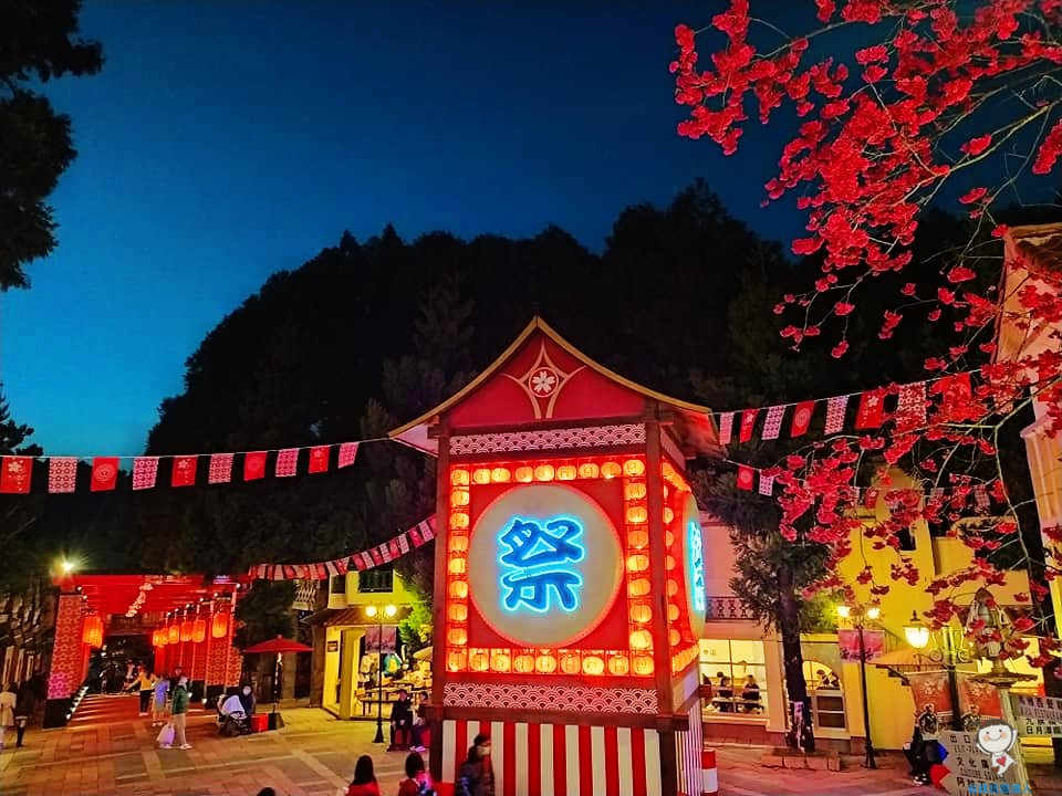 九族櫻花祭｜搭纜車看櫻花,浪漫夜櫻好迷人